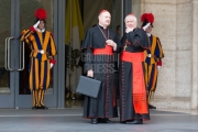 Vatican City: Cardinals Ravasi and Versaldi - IX Congregation of Cardinals before the election of Pope Francis. Photo: Gustavo Kralj/GaudiumpressImages