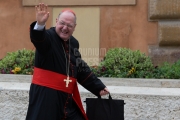 Vatican City: cardinal Dolan -  IX Congregation of Cardinals before the election of Pope Francis. Photo: Gustavo Kralj/GaudiumpressImages