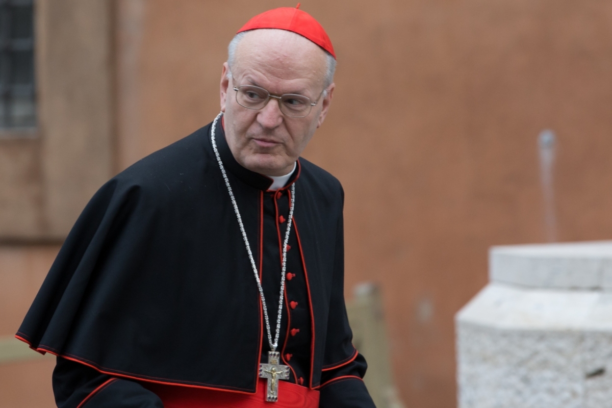 Vatican City: Cardinal Erdo from Hungary - IX Congregation of Cardinals before the election of Pope Francis. Photo: Gustavo Kralj/GaudiumpressImages