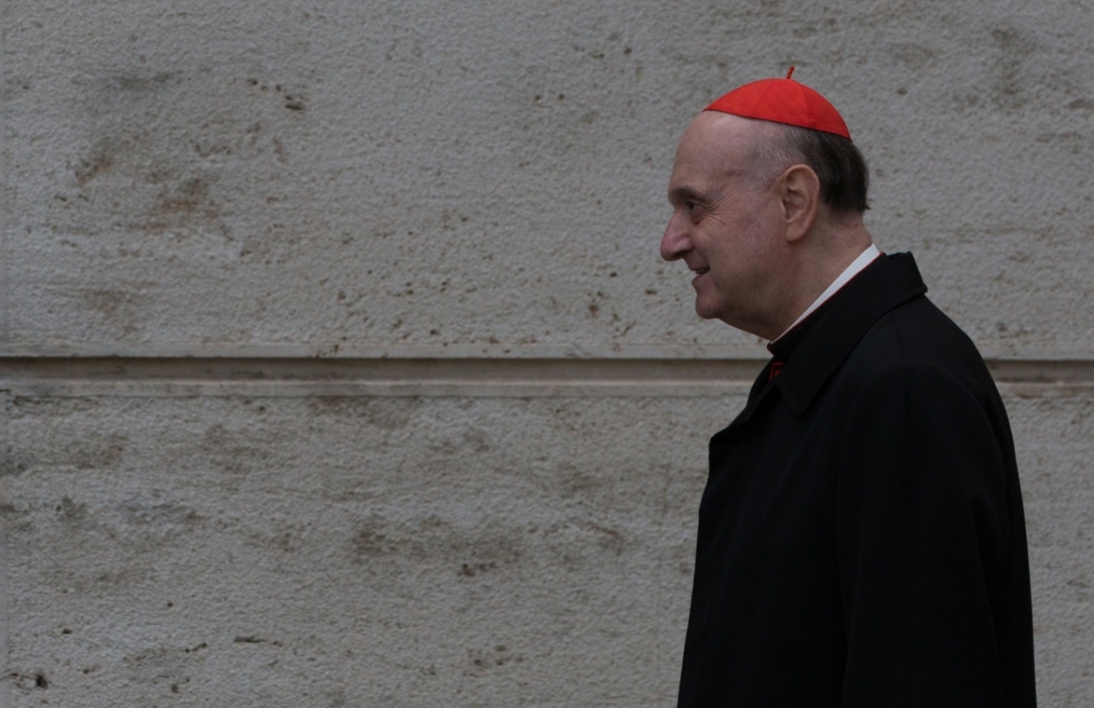 Vatican City: Cardinal Angelo Comastri -cardinal IX Congregation of Cardinals before the election of Pope Francis. Photo: Gustavo Kralj/GaudiumpressImages
