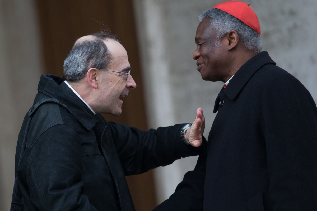 Rome Cardinals Turkson and Barbarin -