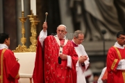 Pope Francis Pentecost Mass at St Peter's Basilica, Vatican.