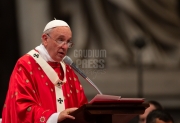 Pope Francis Pentecost Mass at St Peter's Basilica, Vatican.