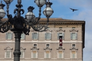 Vatican City: Pope Francis at the balcony on the angelus on 02-10-2019 - ©Gustavo Kralj/GPImages - EDITORIAL USE ONLY