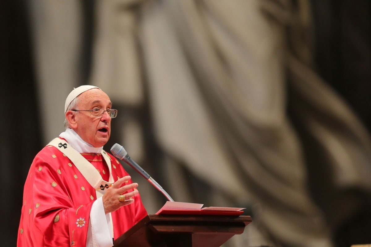 Pope Francis Pentecost Mass at St Peter's Basilica, Vatican.