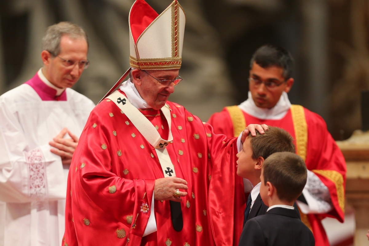 Pope Francis Pentecost Mass at St Peter's Basilica, Vatican.