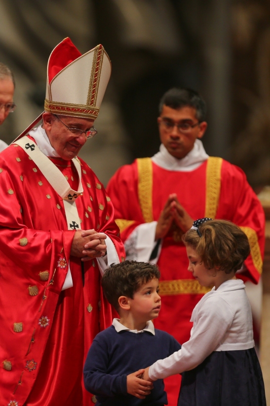 Pope Francis Pentecost Mass at St Peter's Basilica, Vatican.