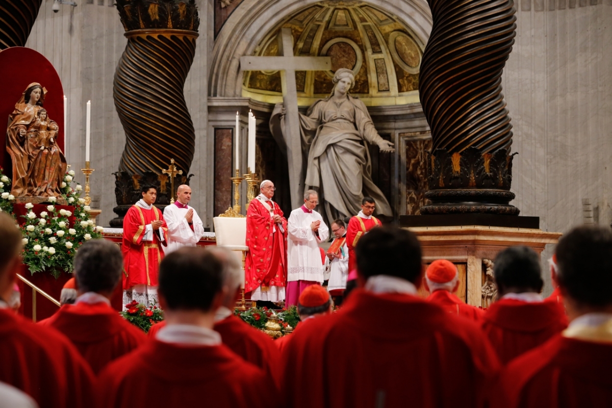 Pope Francis Pentecost Mass at St Peter's Basilica, Vatican.