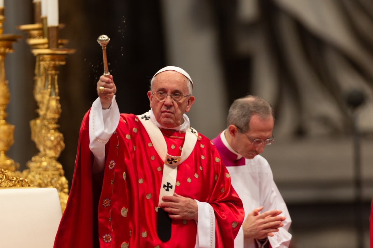 Pope Francis Pentecost Mass at St Peter's Basilica, Vatican.