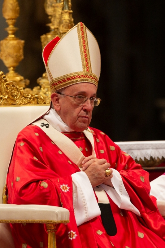 Pope Francis Pentecost Mass at St Peter's Basilica, Vatican.