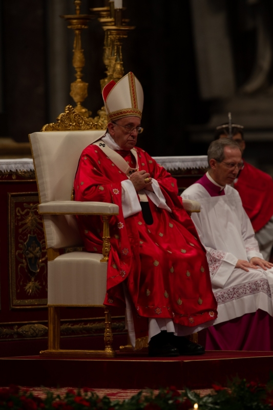 Pope Francis Pentecost Mass at St Peter's Basilica, Vatican.