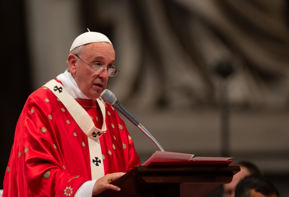 Pope Francis Pentecost Mass at St Peter's Basilica, Vatican.