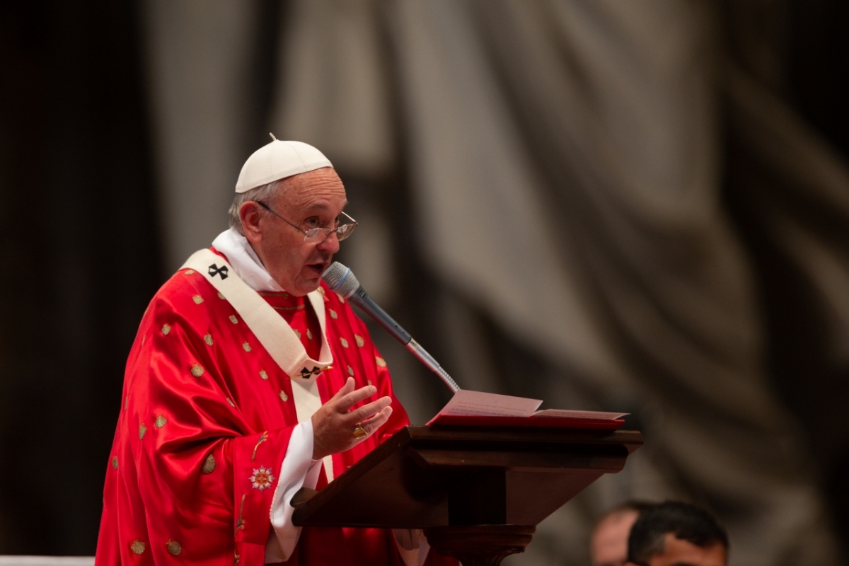 Pope Francis Pentecost Mass at St Peter's Basilica, Vatican.