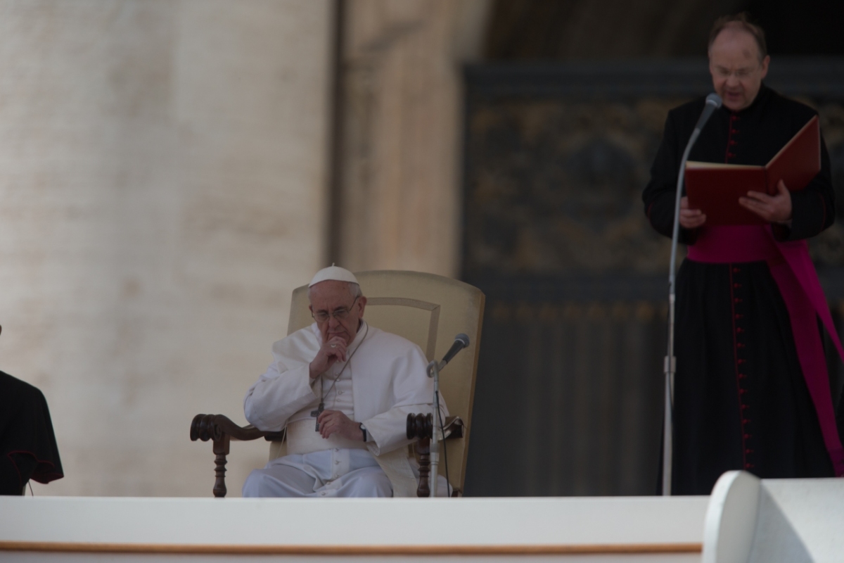 Vatican City: Pope Francis Audience  27-03-2013 - Papa Francesco Udienza generale Piazza San Pietro Citta del Vaticano . ©Gustavo Kralj/GPImages